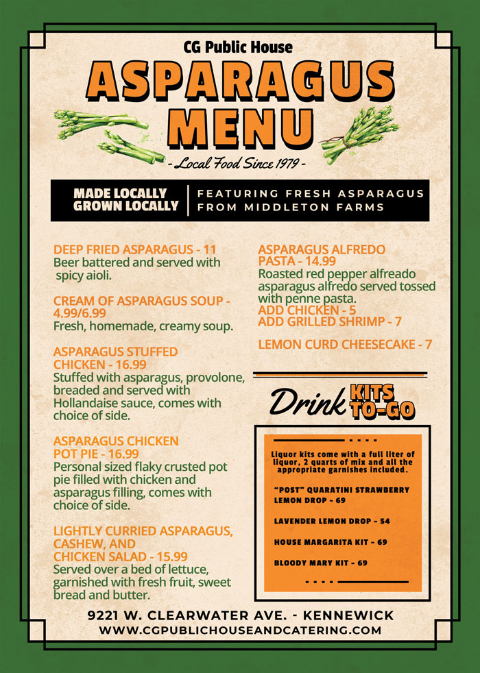 2021 Asparagus Menu • CG Public House & Catering