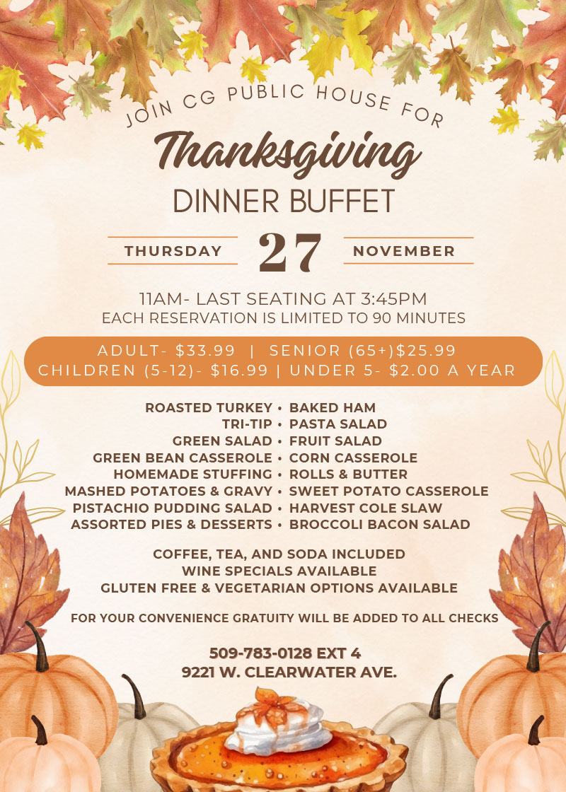 2025 Thanksgiving Dinner | Buffet Menu